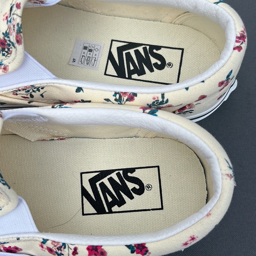 Vans off-the-wall flowered sneakers new tags size 7 1/2 - Picture 5 of 8